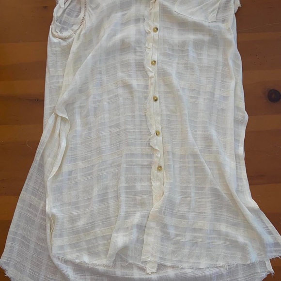 Beautiful Kimchi blue graduation sleeveless white dress button front long skirt - Picture 11 of 12